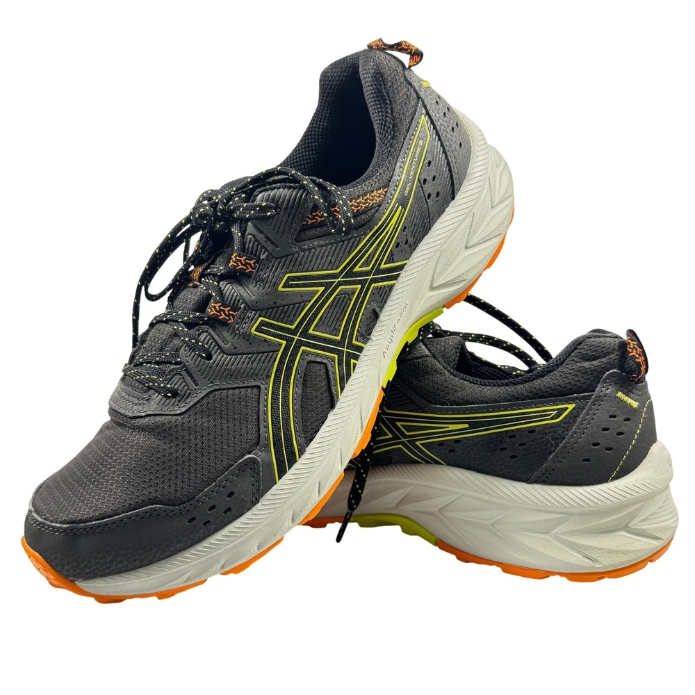 ASICS Gel Venture 9 Men's Trail Running Shoes Gray Orange Size 10